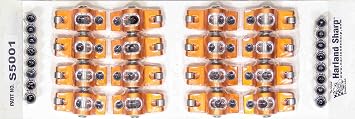 Rocker Arm, Original, 7/16 in Stud Mount, 1.6 Ratio, Full Roller, Aluminum, Orange Anodized, Oldsmobile V8, Set of 16