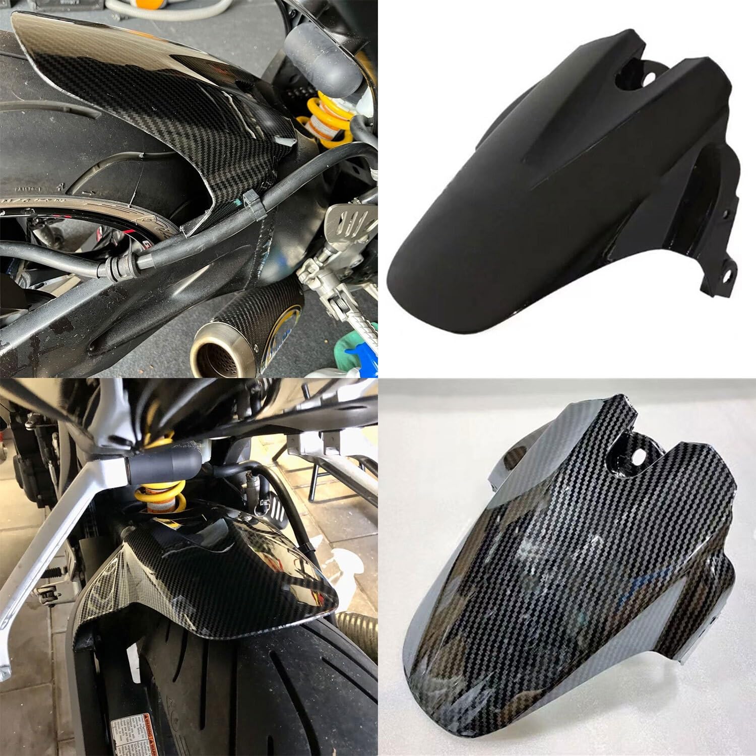 Wingletów Motocyklowych Pasuje do Suzuki GSXR600 GSXR750 K6-K9 2006-2010 tylna pokrywa Hugger osłona błotnika osłona owiewki Przednie Aerodynamiczne Winglety