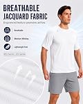 Men's Workout T-Shirts - Quick Dry Mesh Fabric Reflective Strips Short Sleeve Gym Running Sport Athletic Shirt