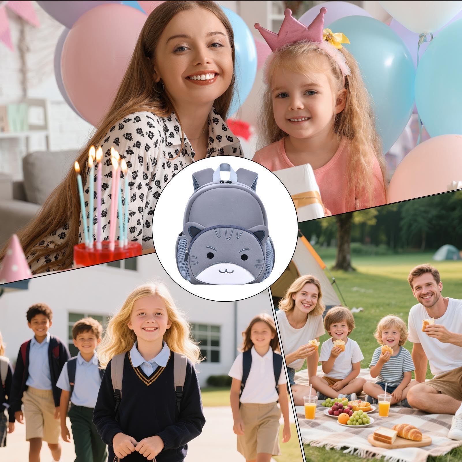 Mochila Preescolar Impermeable Con Animales De Dibujos Animados Para Niñas