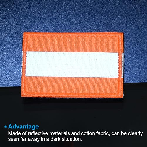 Miniatura 5 de PATIKIL Parche reflectante de 2 x 3 pulgadas, 4 piezas de cierre de gancho y bucle de seguridad para deportistas nocturnos, trabajadores,
