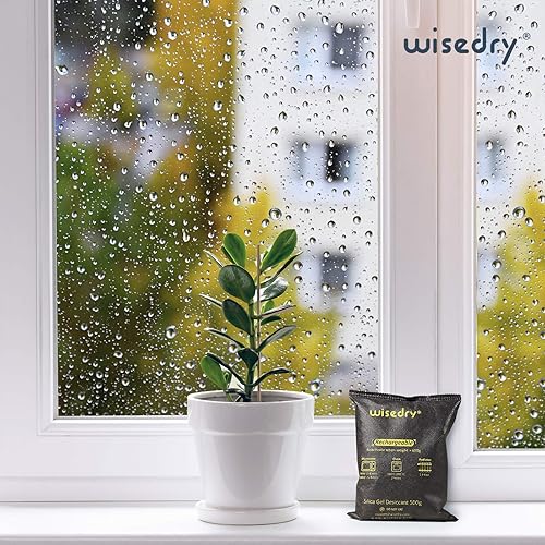 Miniatura 6 de wisedry - 4 deshumidificadores de gel de sílice de 17.64 onzas (4.4 libras) para automóvil, paquetes desecantes para caja fuerte para armas,