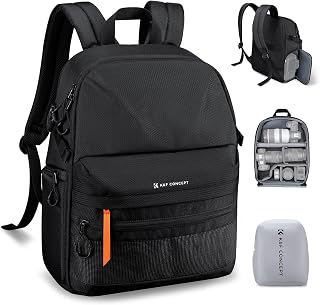 K&F CONCEPT Kamerarucksack Leichter Kameratasche mit Fach für 15,8" Laptops