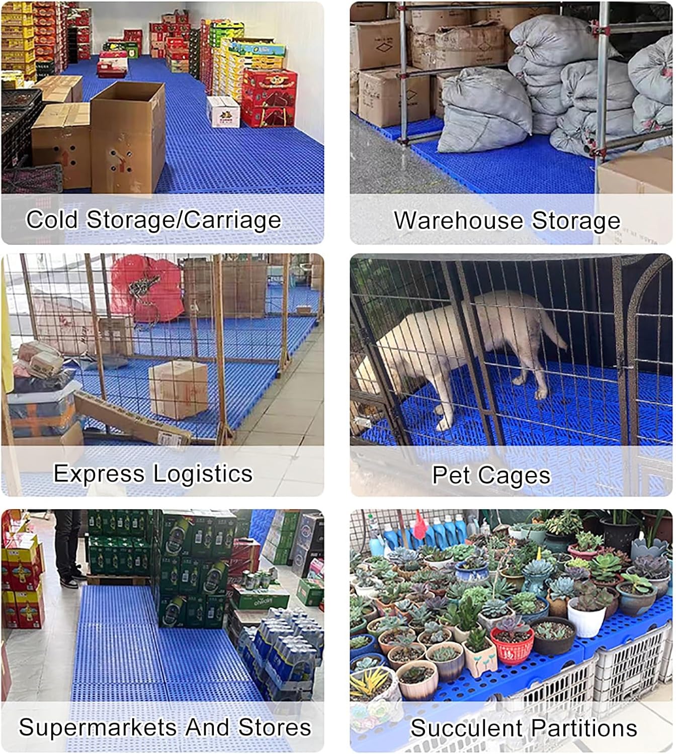 Nestable Plastic Pallets, Lightweight Waterproof Storage Pad, Plastic Platforms for Basement Storage, for Deck, Shower, Pool, Indoor and Outdoor(Green,100x50x5cm/40x20x2in)