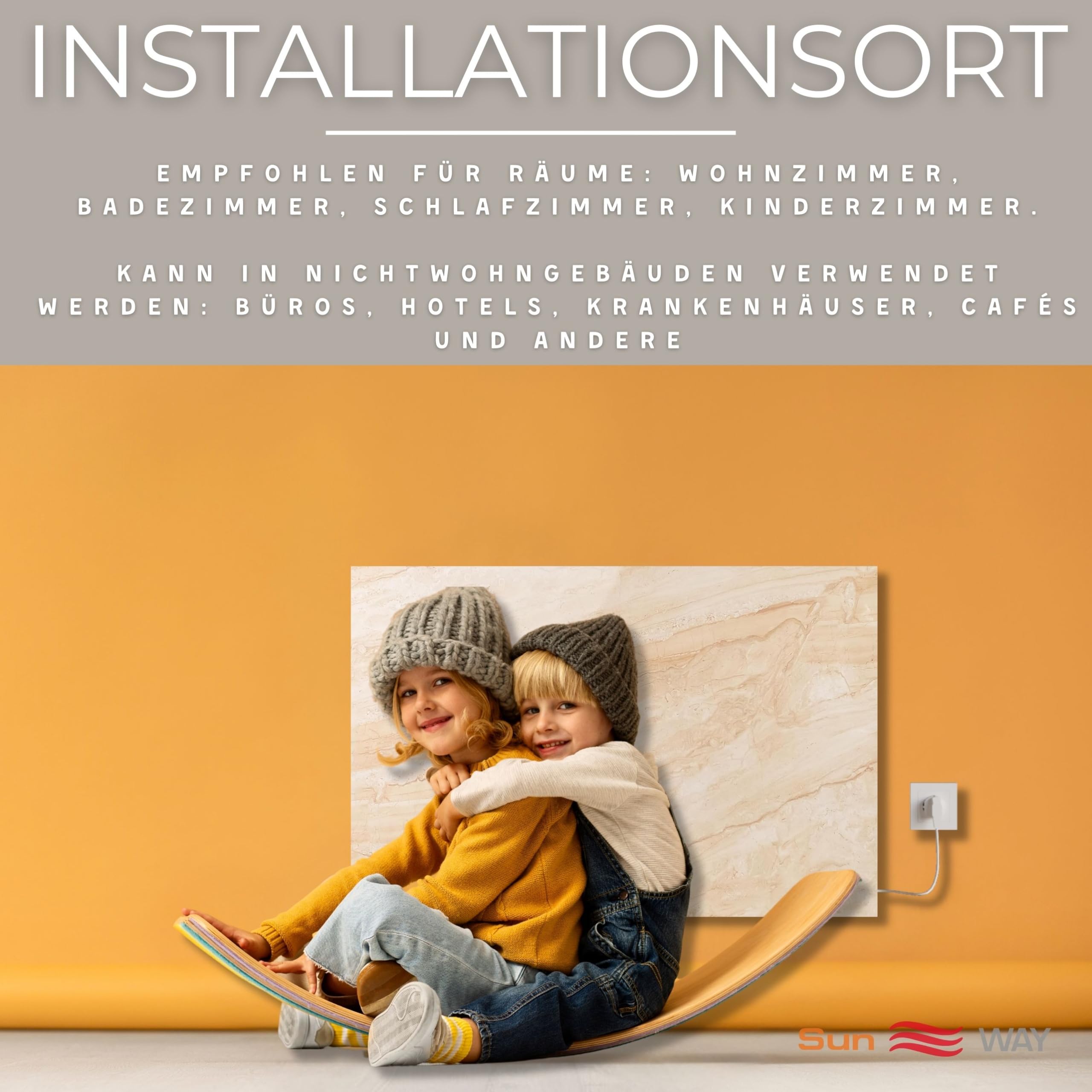 Ceramiczny grzejnik. Konwektor podczerwieni. Sun WAY TCH-RA 750 watt | Ogrzewanie do 15 m² | Z wbudowanym programatorem