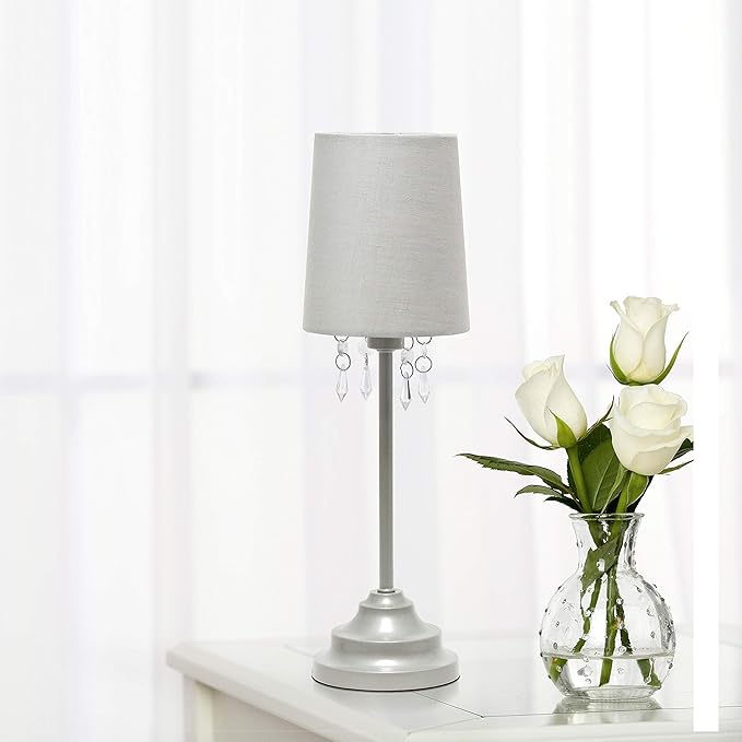 Lámpara de Mesa Simple Designs Gris con Pantalla de Tela miniatura 2