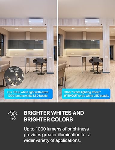 Vista 4 de Tapo TP-Link RGBWIC - Tira de luz LED inteligente de 16.4 pies, 1000 lúmenes, colores regulables de 16 M, 50 zonas de color, funciona con Apple