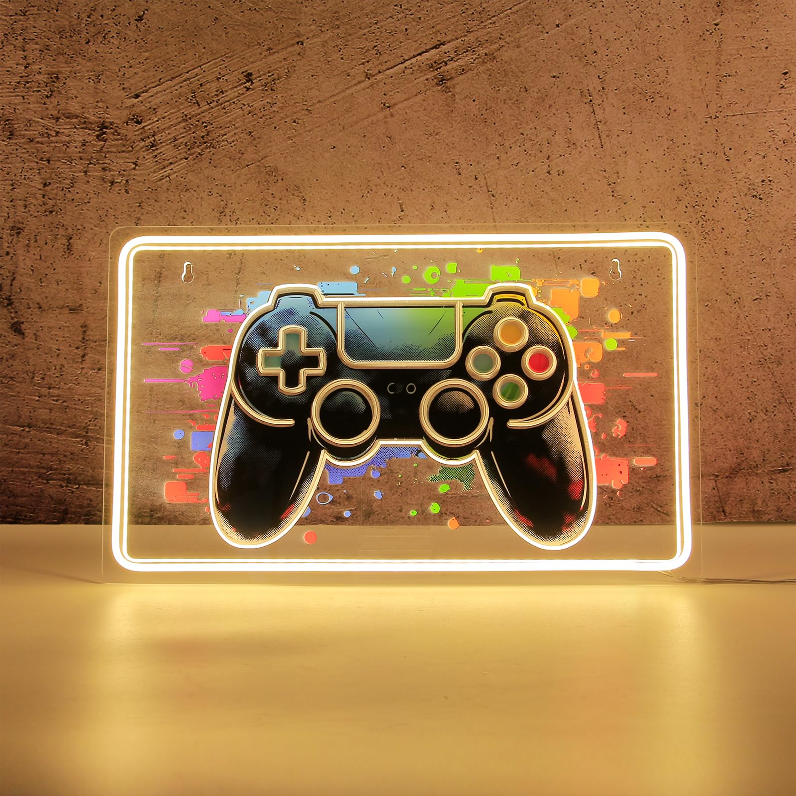 YUNCE Gaming Gamepad Neon Sign Neon Lights with Brightness Settings for Game Room Decor Bedroom Pub Club Wall Art Decor Kids Gifts