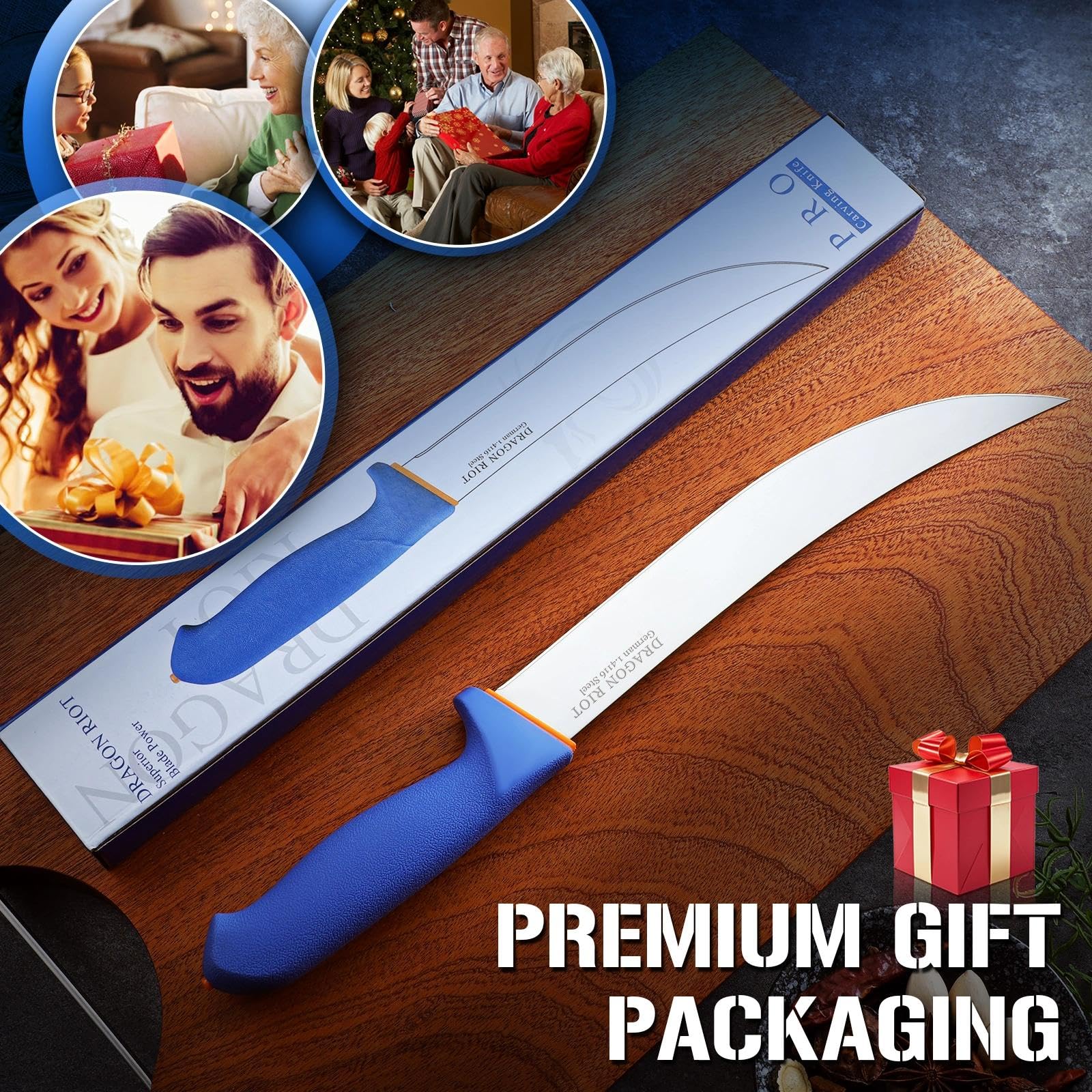 DRAGON RIOT 10 Inch Butcher Breaking Knife, High Carbon Stainless Steel — Amazon image 6