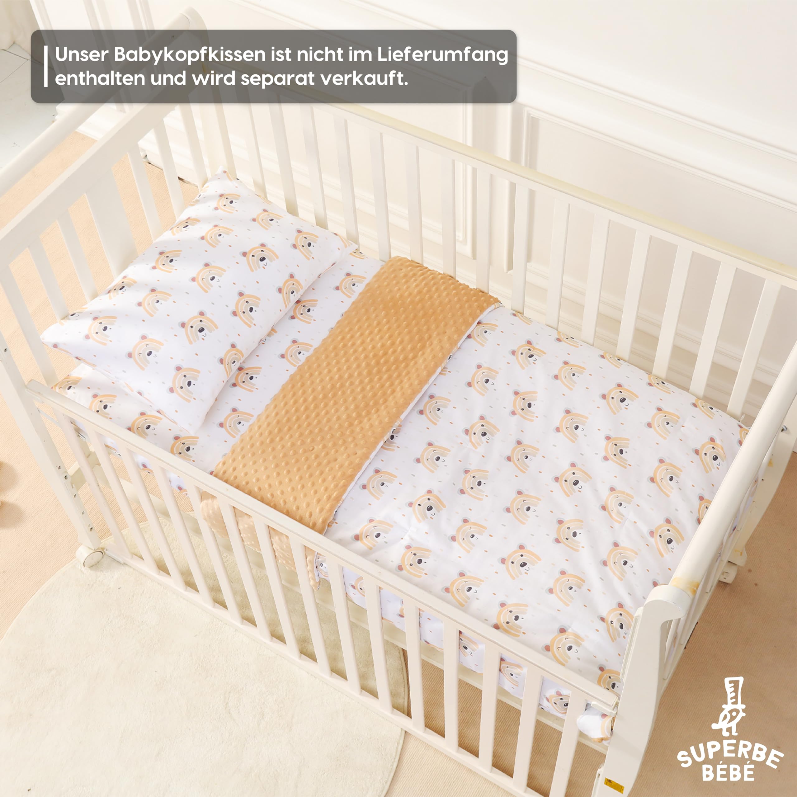 Babydecke - Kinderbettdecke - Baby Bettdecke Aus Weicher Oeko-tex Baumwolle - 100x135 - Kuscheldecke Kinder - Geburtsgeschenk Junge Mädchen - Babydecke Mit Noppen - Baby Bettwäsche - Baumwolldecke
