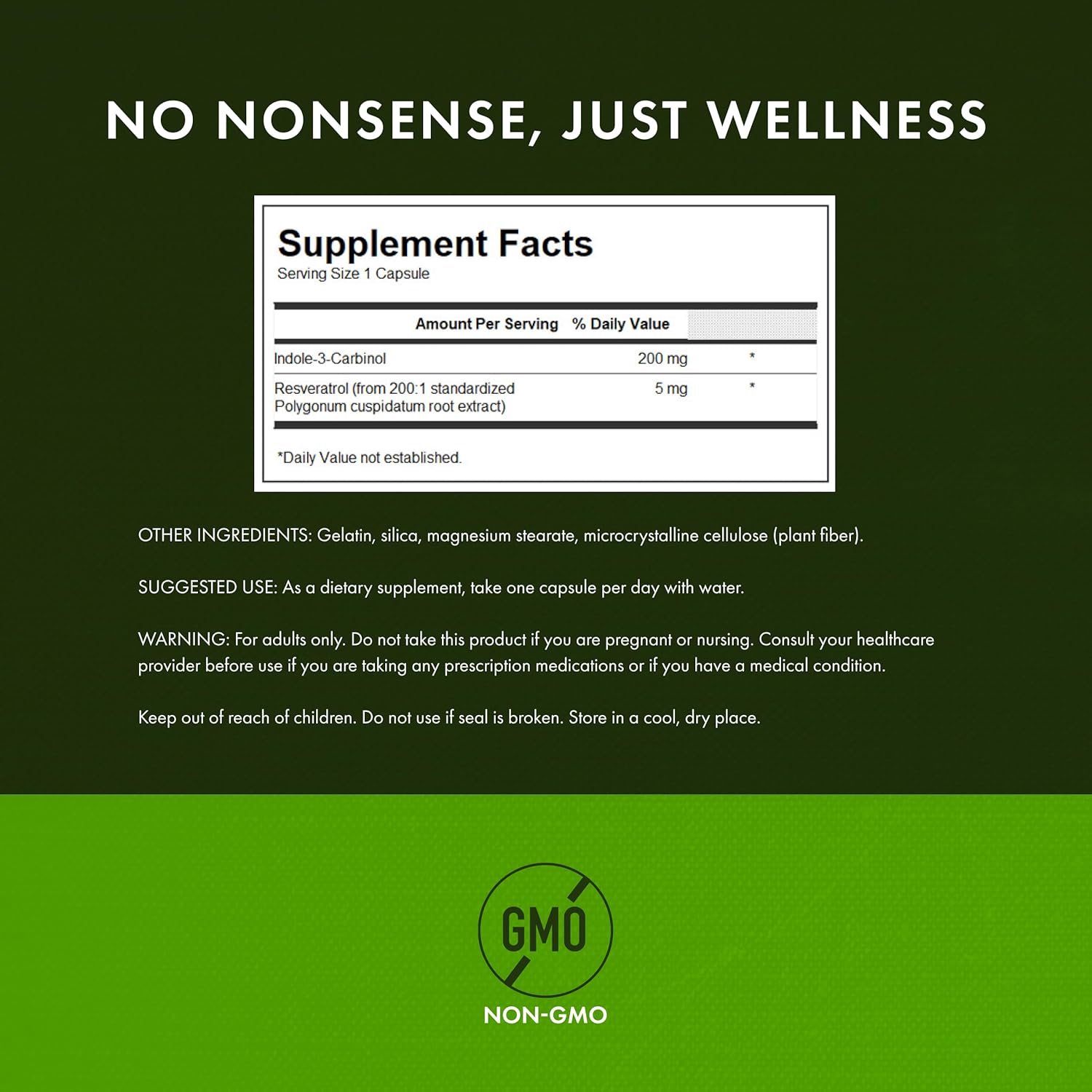 Swanson Indole-3-Carbinol with Resveratrol - I3C Supplement Promoting Cellular Protection - Natural Supplement to Help Maintain Healthy Hormone Balance - (60 Capsules, 200mg Each) - Image 3