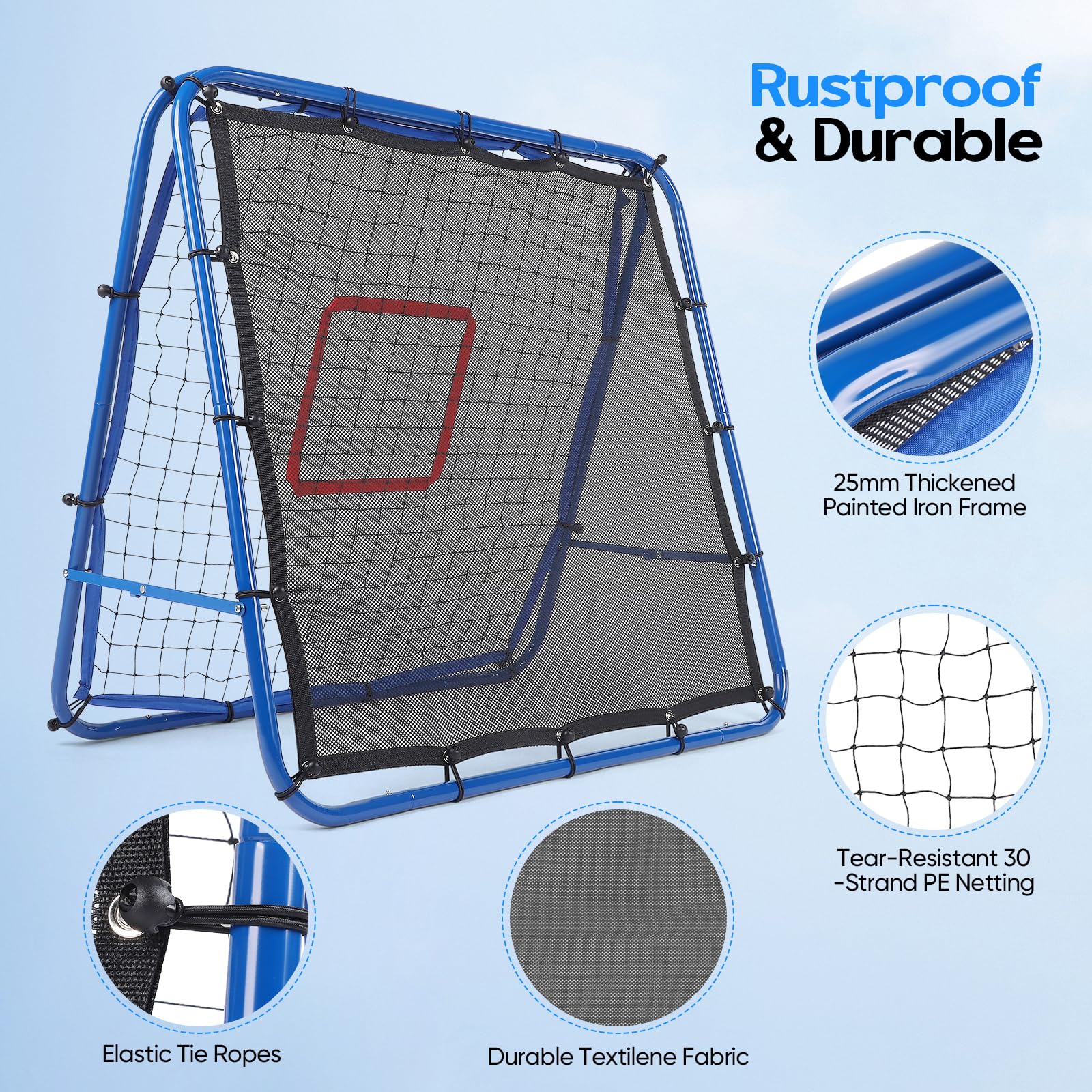Reboteador Football Porterías de Fútbol para Jardín 100x100cm Exterior Kit Entrenamiento