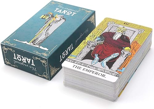 Miniatura 4 de MagicSeer Tarjetas de tarot, 78 piezas de baraja grande duradera sin bordes para principiantes y expertos, tinta premium e impresión precisa, bolsa