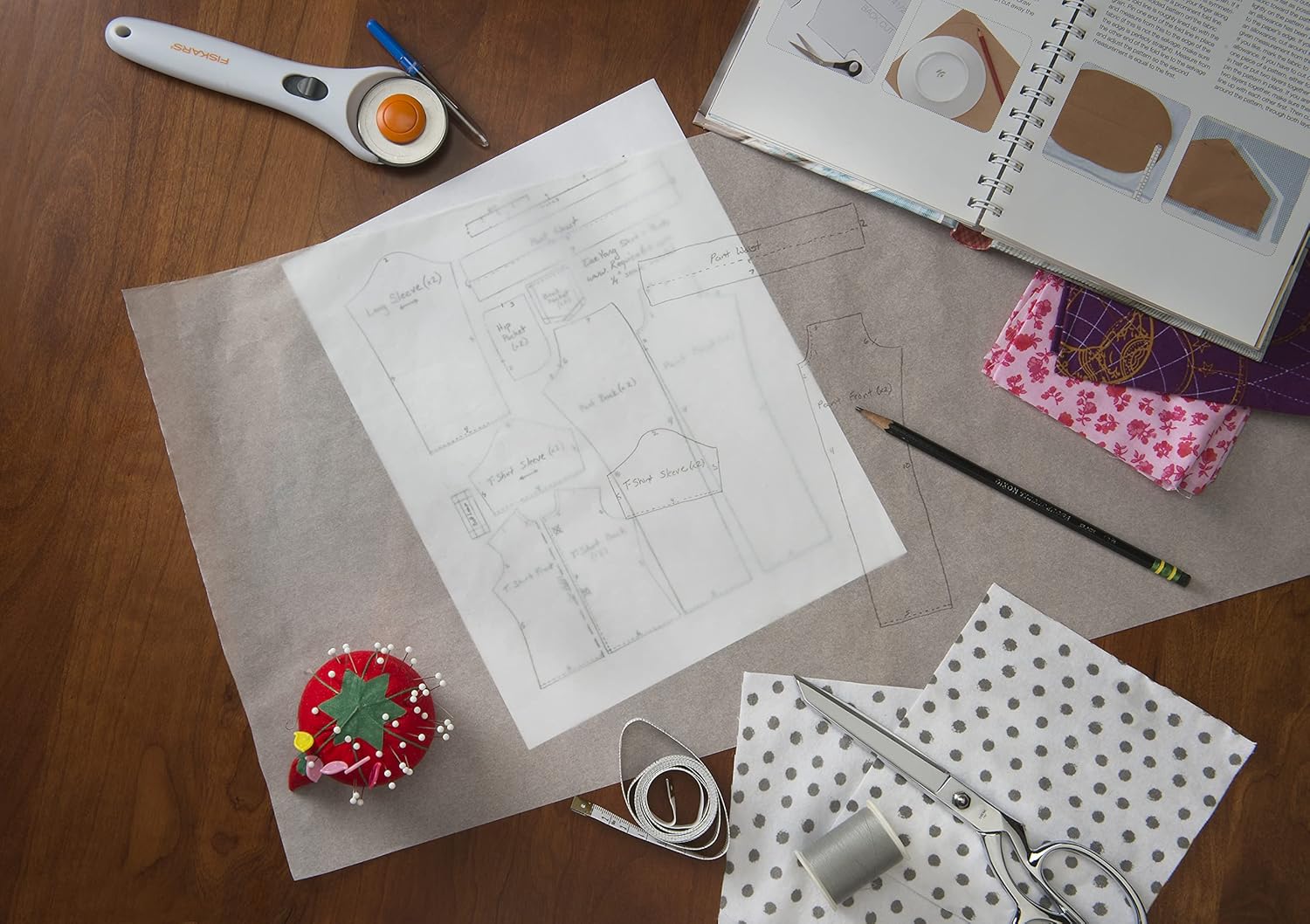 Bienfang Sketching & Tracing Paper Roll, White, 24 Inches x 50 Yards - for Drawing, Trace, Sketch, Sewing Pattern - Image 4