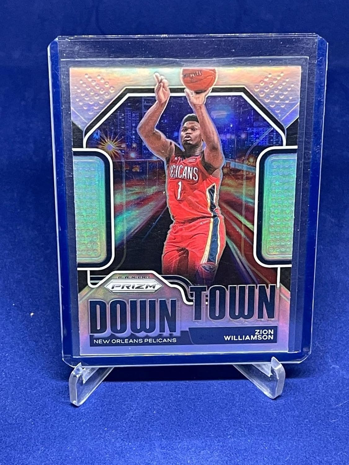 Zion Williamson 2020-21 Panini Prizm Downtown Silver Prizm #25 - Basketball Cards