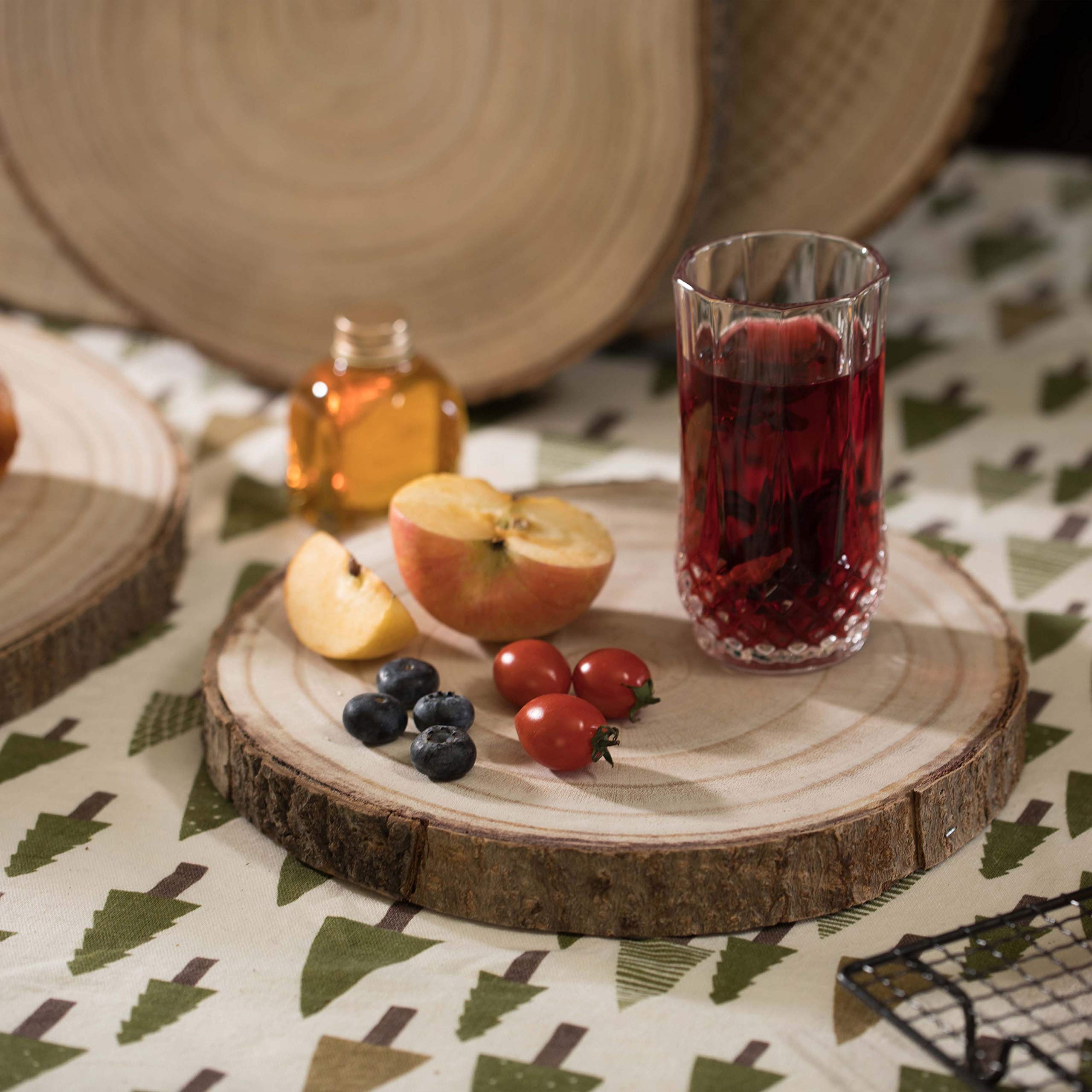 Snapklik.com : Vintiquewise Barky Natural Wood Slabs Rustic Ornament ...