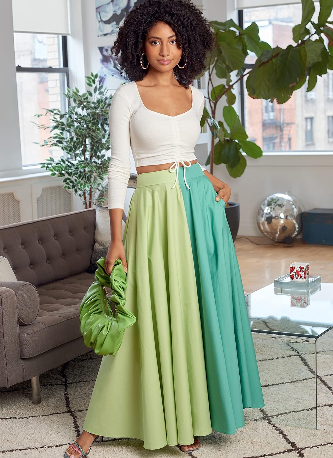 McCall M8205Y Misses' Circle Skirt Sewing Pattern Kit with Style Variations, Code M8205, Sizes XS-S-M