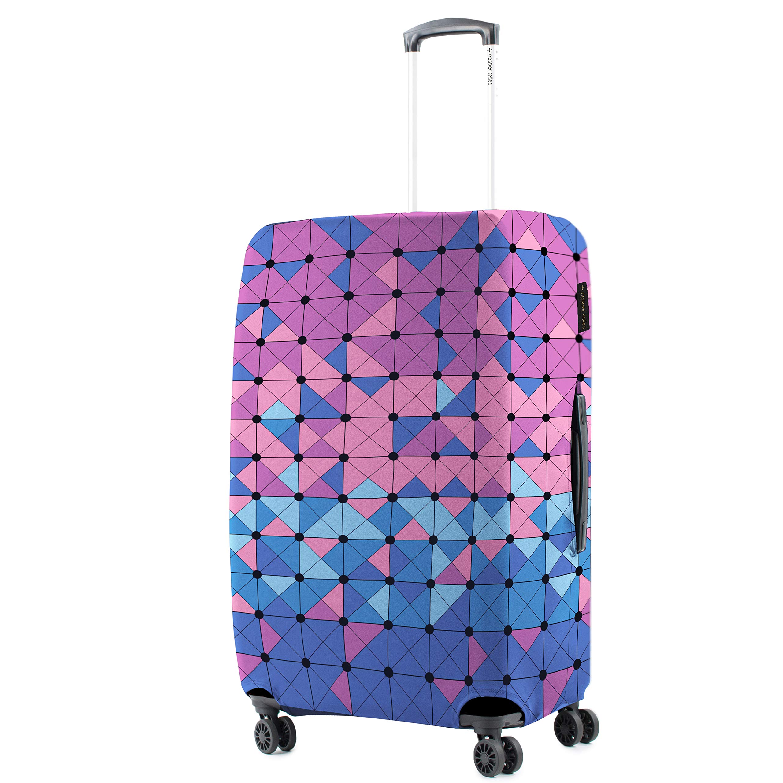 Nasher Miles Eco Friendly Polyester 55 cm (20 Inch) Small Protective Luggage Cover (Pink and Blue)