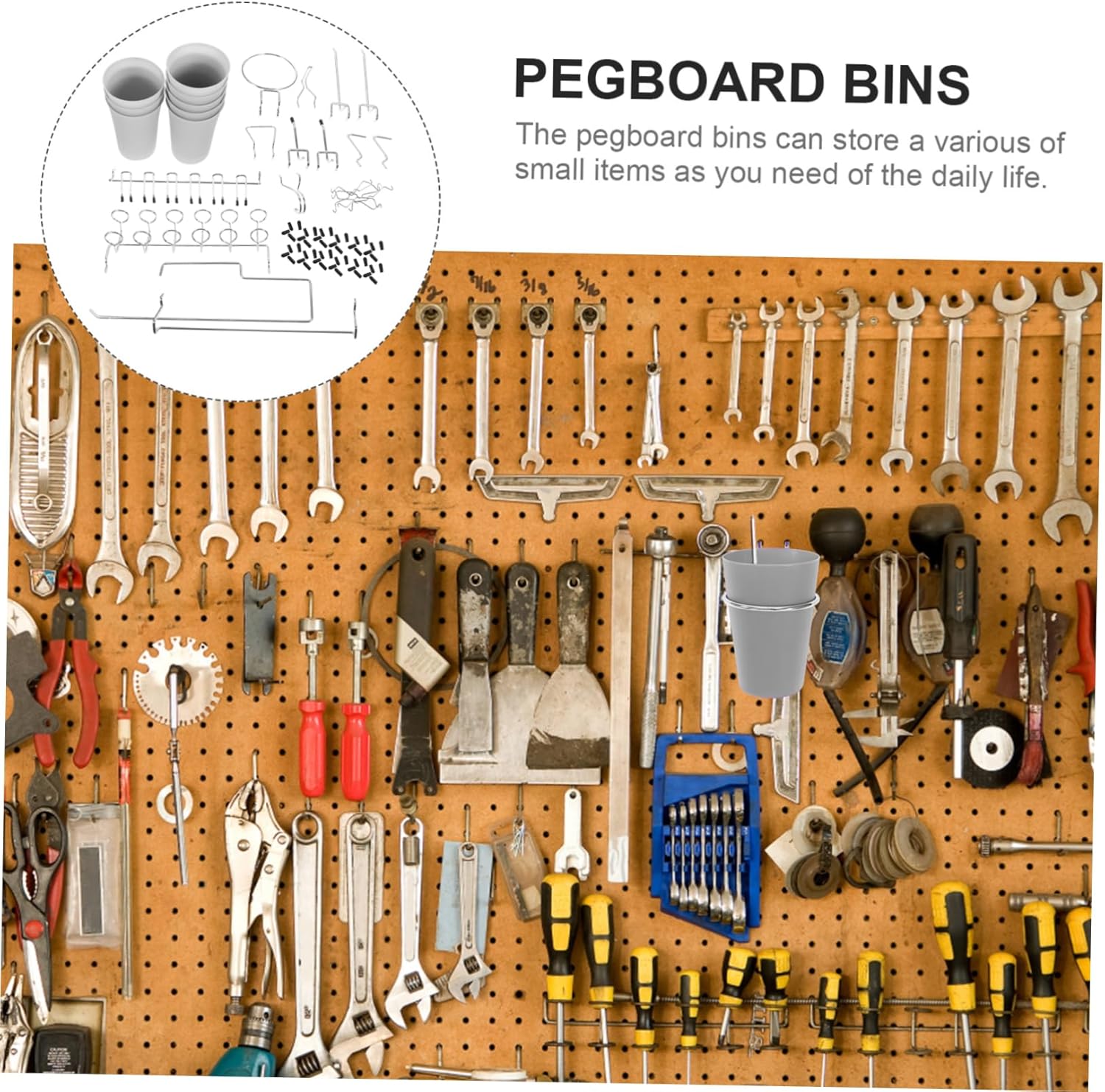 1set Shape Pegboard Hooks Organizer Accessories for Tool Storage Display and Crafting and Easy to Install