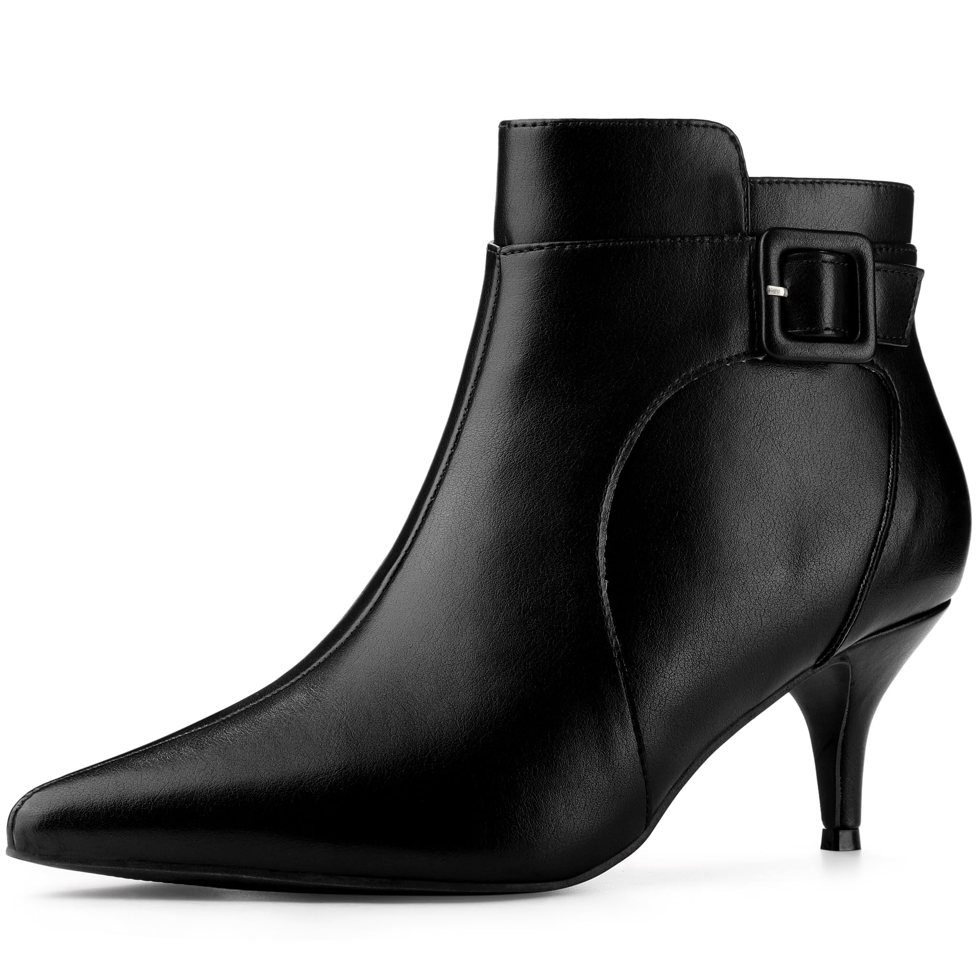 Bottes Talons Simon Bay 8 Cm - Cuir Velours Noir, Bouts Pointus, Taille 38, Neuves (Italie)