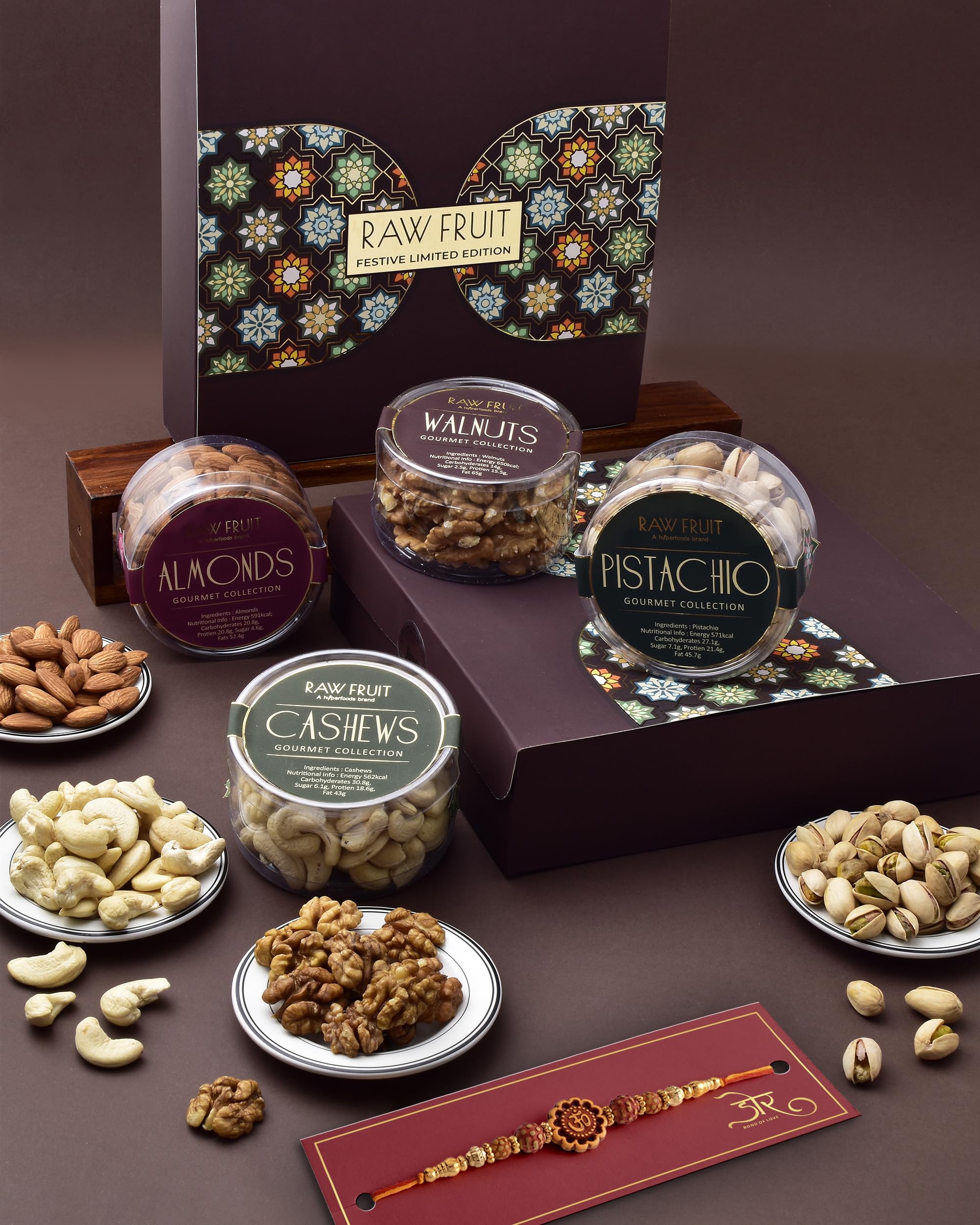 HYPERFOODS Rakhi Set Rakhi Combo For Brother Rakhi With Gift Rakhi With Dry Fruits Combo Rakhi For Brother Small Pet Jars Pack Of 4 Dry Fruits Walnut Almond Cashew Raisins Aum Mantra Rakhi Set (B0CCMMW8YY) Amazon Price History, Amazon Price Tracker