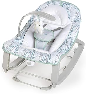 Ingenuity Keep Cozy 3-in-1 Grow with Me Vibrating Baby Bouncer Seat & Rocker - Infant to Toddler, 0-30 Months, 40 lbs (Spruce)