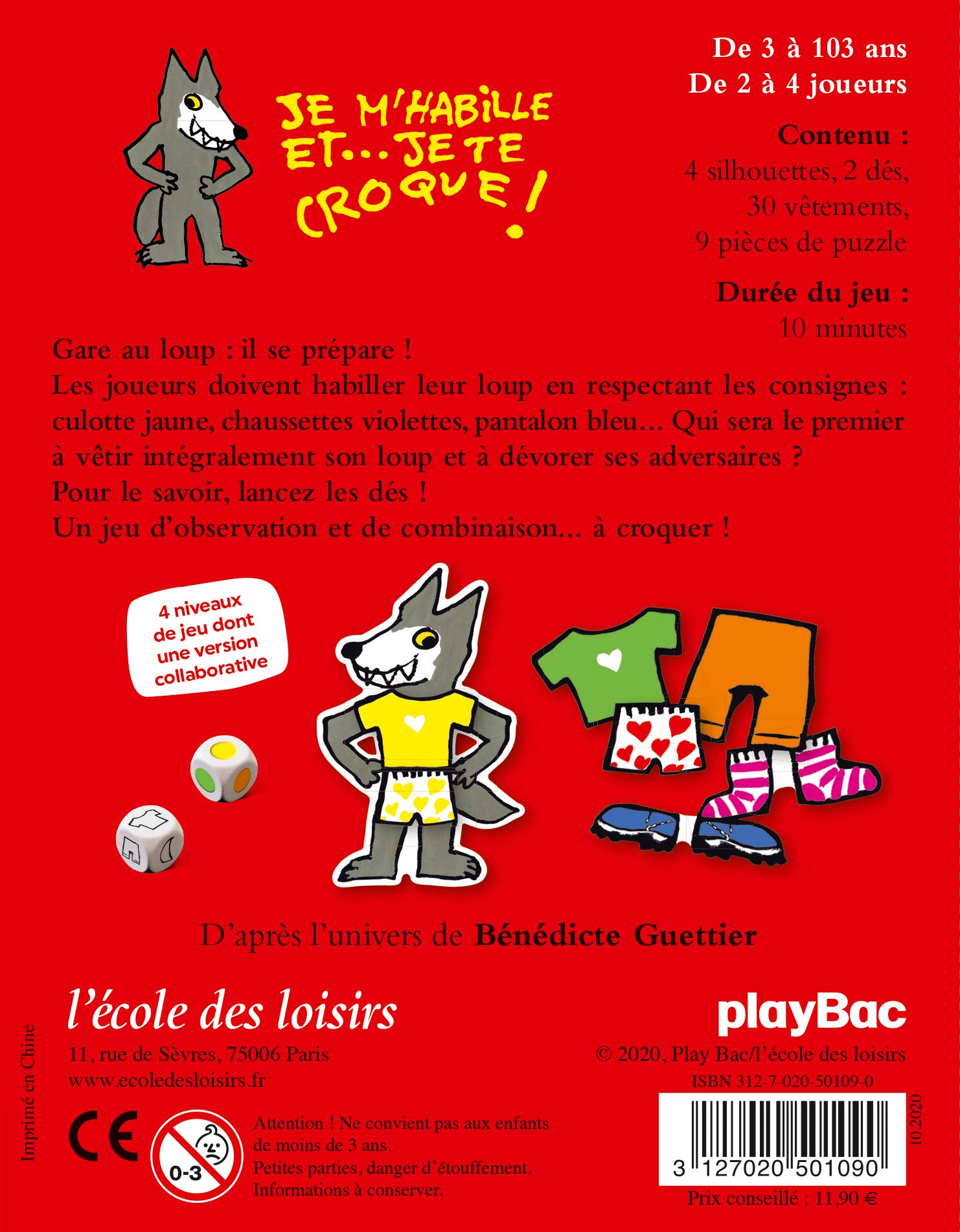 ECOLE DES LOISIRS School of Leisure - Je M HABILLE ET Je Te CROQUE, 3127020501090