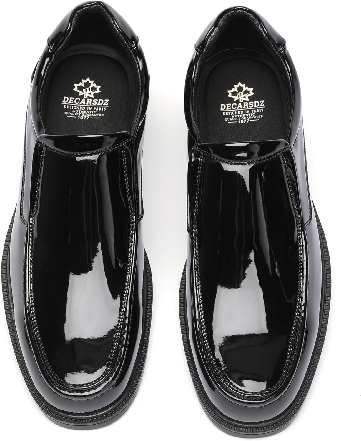 DECARSDZ Mens Patent Leather Tuxedo Classic Formal Loafers Dress Shoes - Image 6