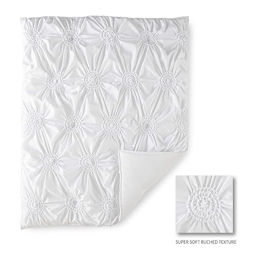 Miniatura 9 de Levtex Baby - Juego de cama de cuna de sauce - Juego de guardería de bebé - Rosa - Pintuck de roseta suave - Juego de 5 piezas incluye edredón