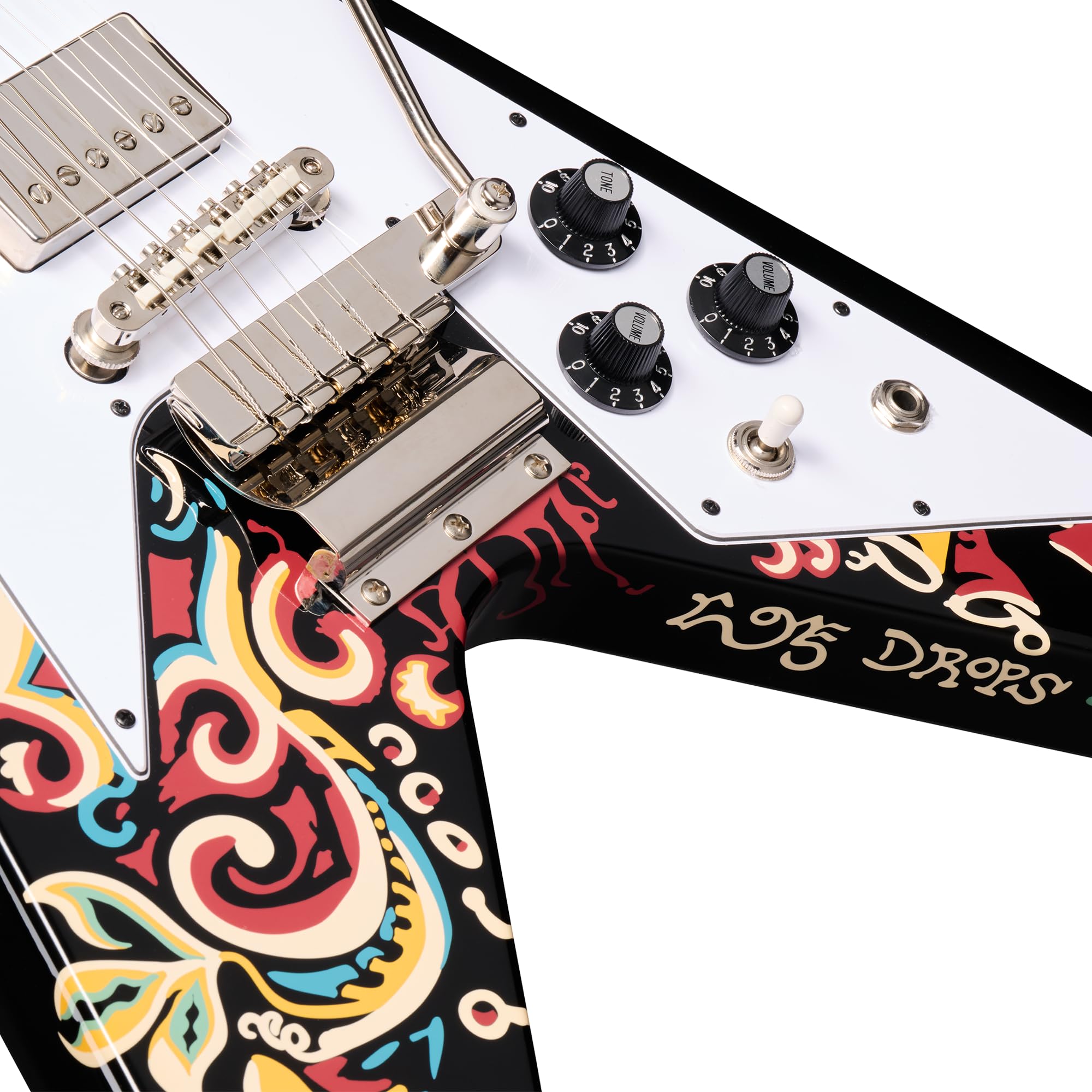Amazon | Epiphone Jimi Hendrix Love Drops Flying V Ebony Inspired 