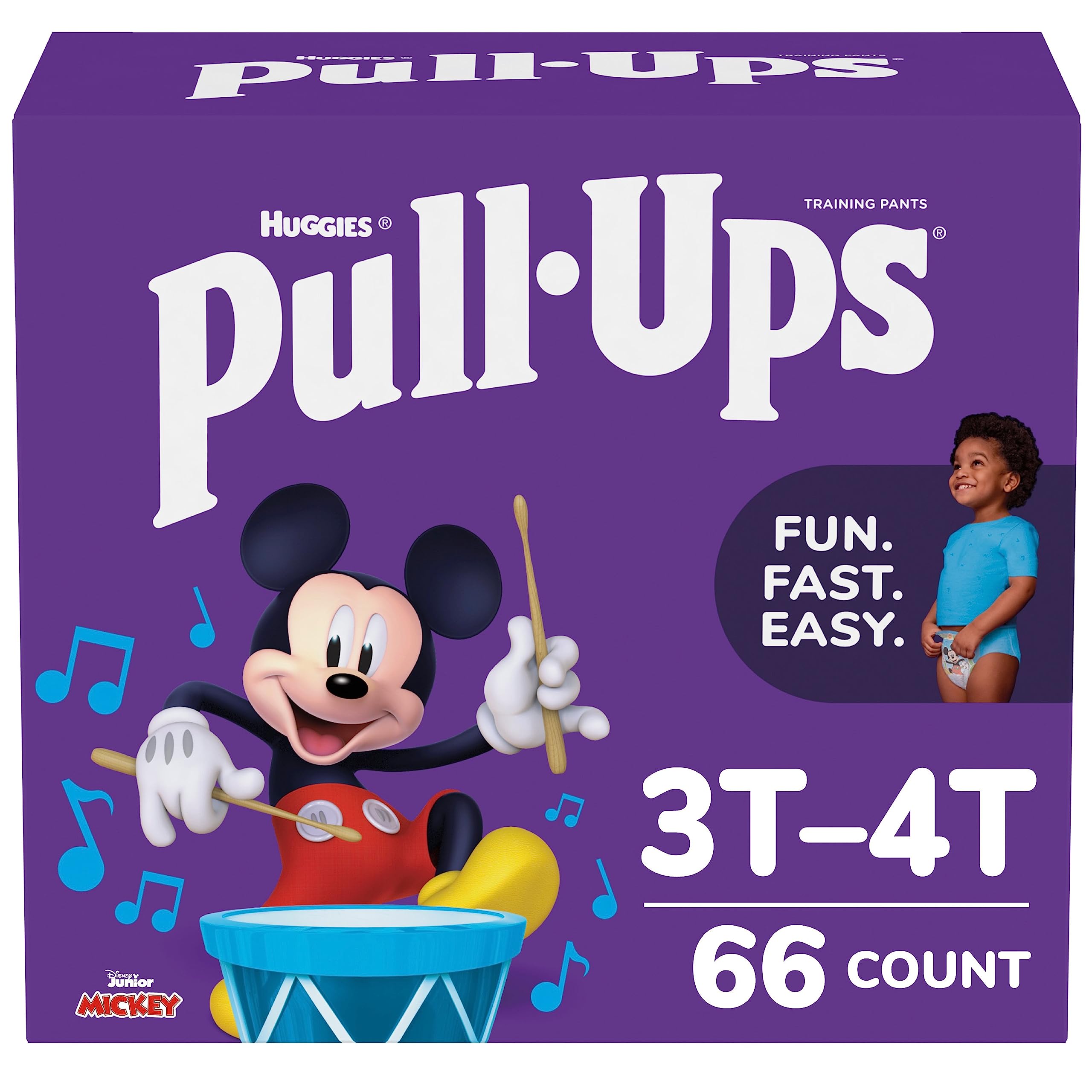 PULL-UPS Learning Designs Training Pants for Boys, 3t-4t, 66 Count