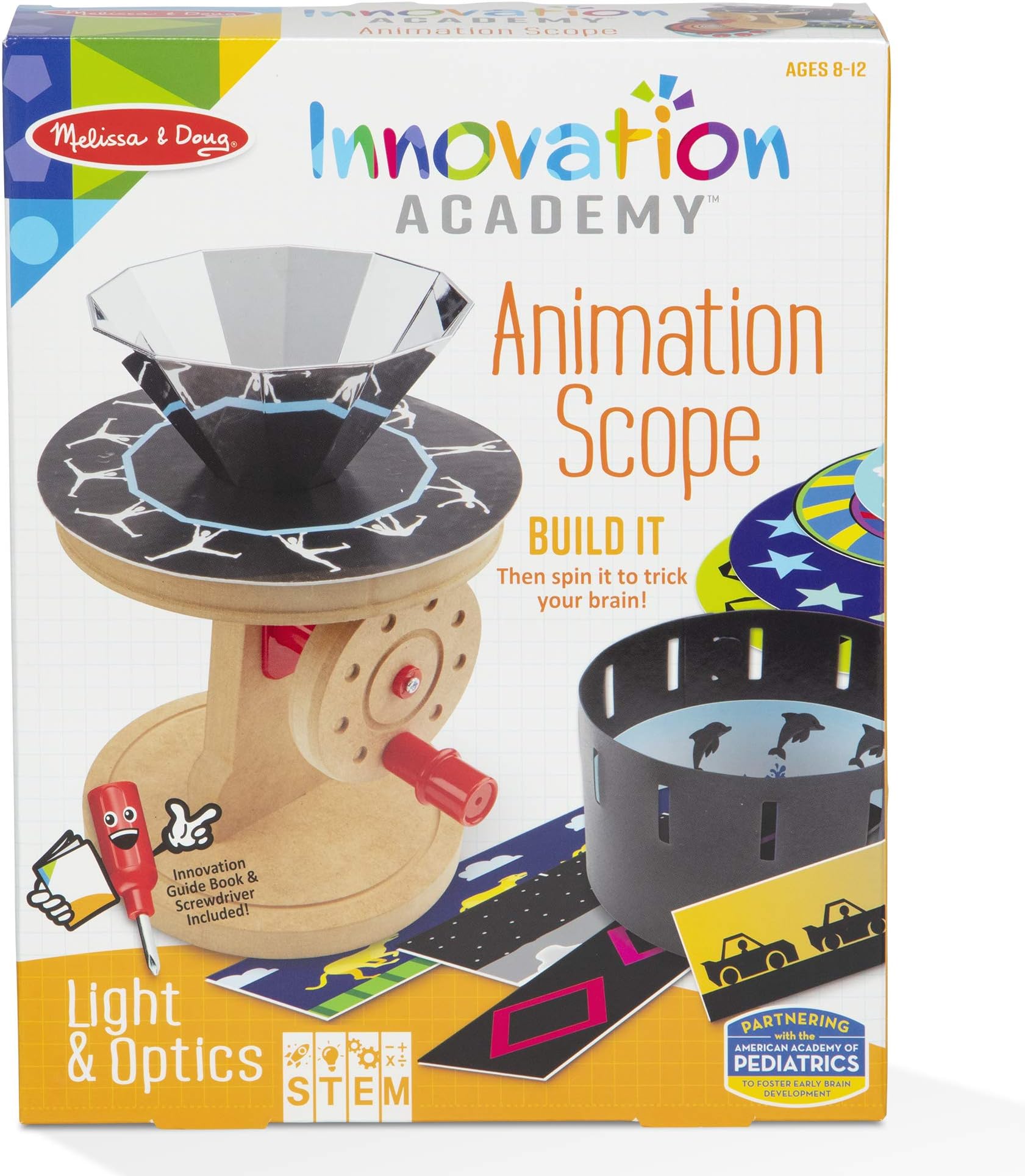 Melissa & DougInnovation Academy Animation Scope Wooden Build-and-Play Optical Illusion Device
