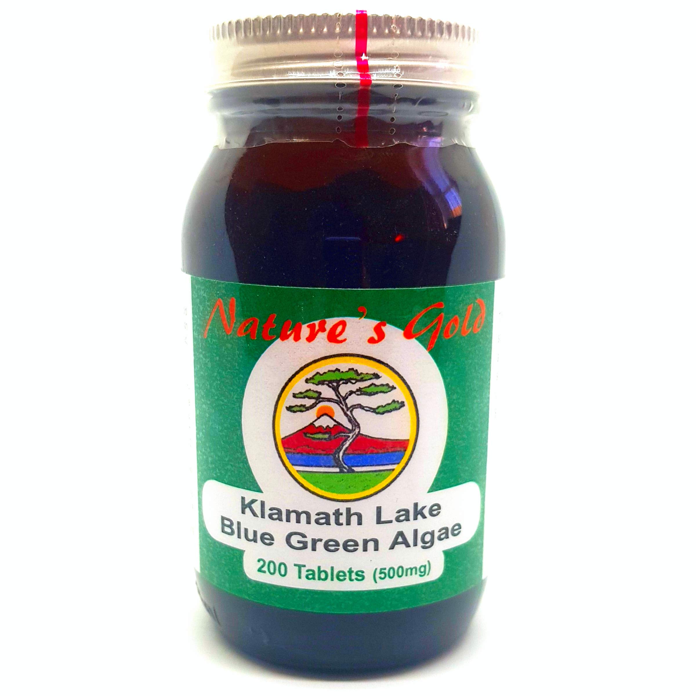 Organic Klamath Lake Blue Green Algae Supplement 500mg 200 Tablets
