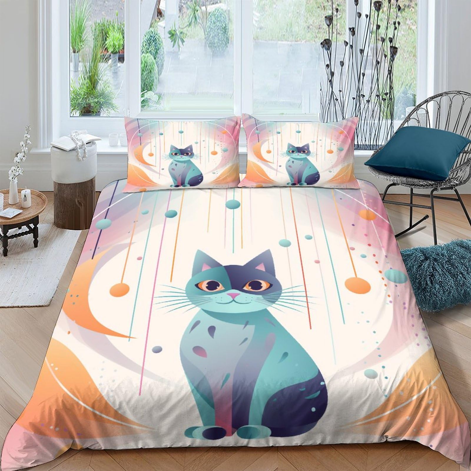 Housse de couette 220x240 hypoallergénique avec fermeture éclair