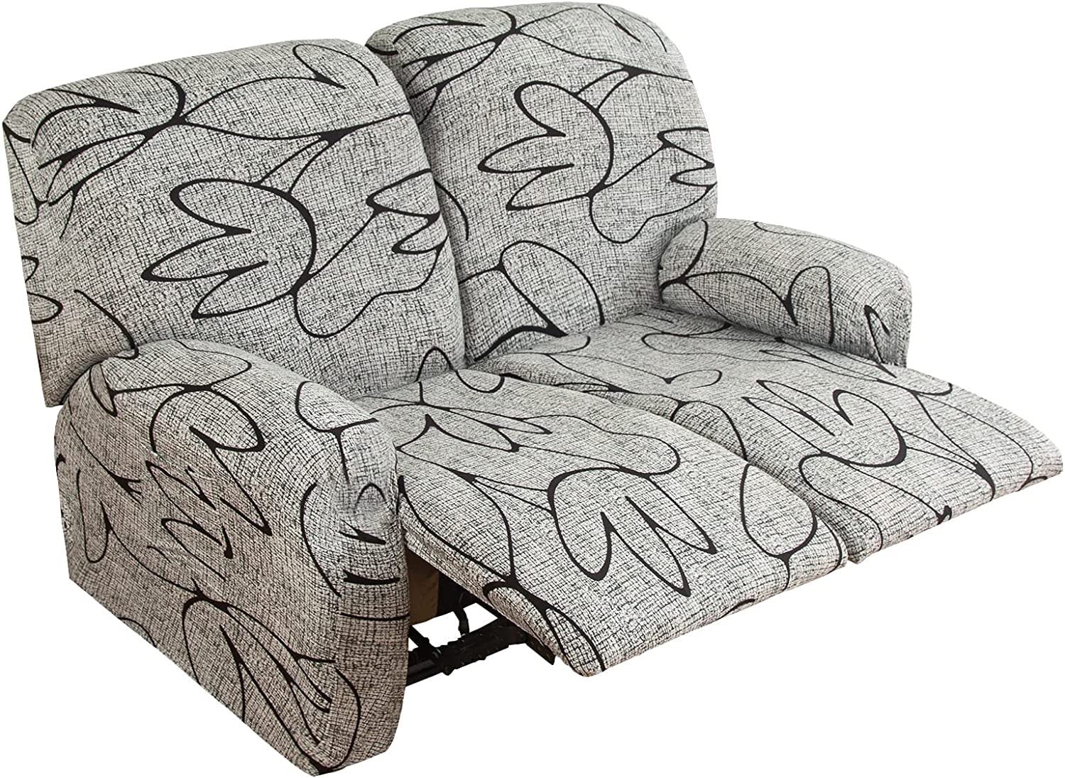Funda para Sofa Reclinable 2 Plazas, 6-Piezas Funda para Sofá Relax Elásticas Universal Ajustables, Cubiertas Protector para Sillón Eléctrica Relax con Bolsillos (Color : #1)