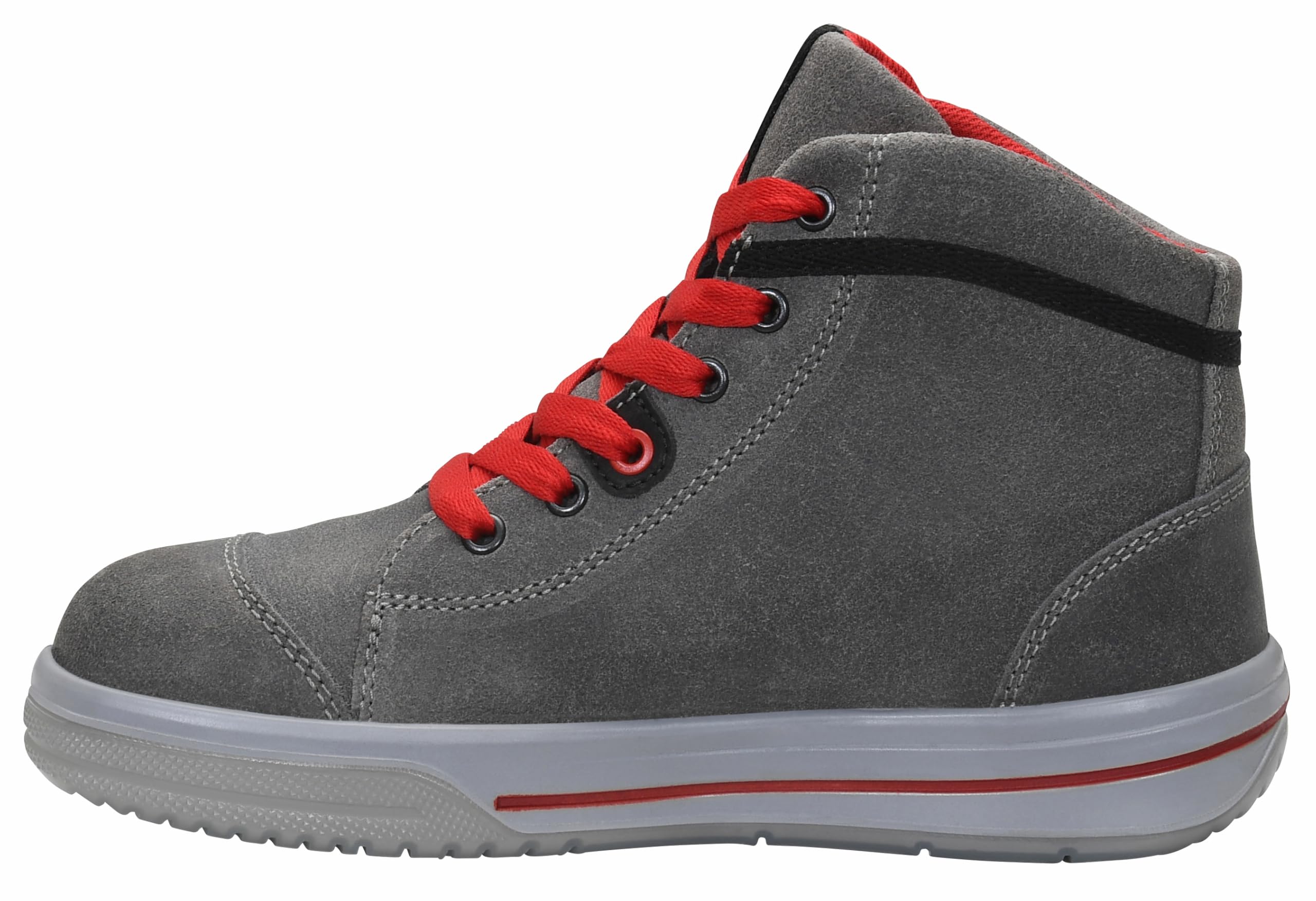 ELTEN Uniseks Elten Sicherheitsschuhe Vintage Mid Esd S3, Herren, Sportlich, Sneaker, Leicht, Grau/Rot, Stahlkappebuty ochronne