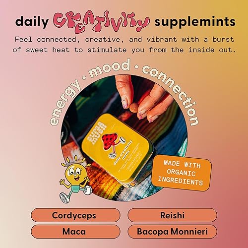 Miniatura 8 de SuperMush Paquete  Creatividad diaria y conexión SuppleMint con Cordyceps, Reishi, Maca y Bacopa + Spray bucal de energía diaria con melena de león