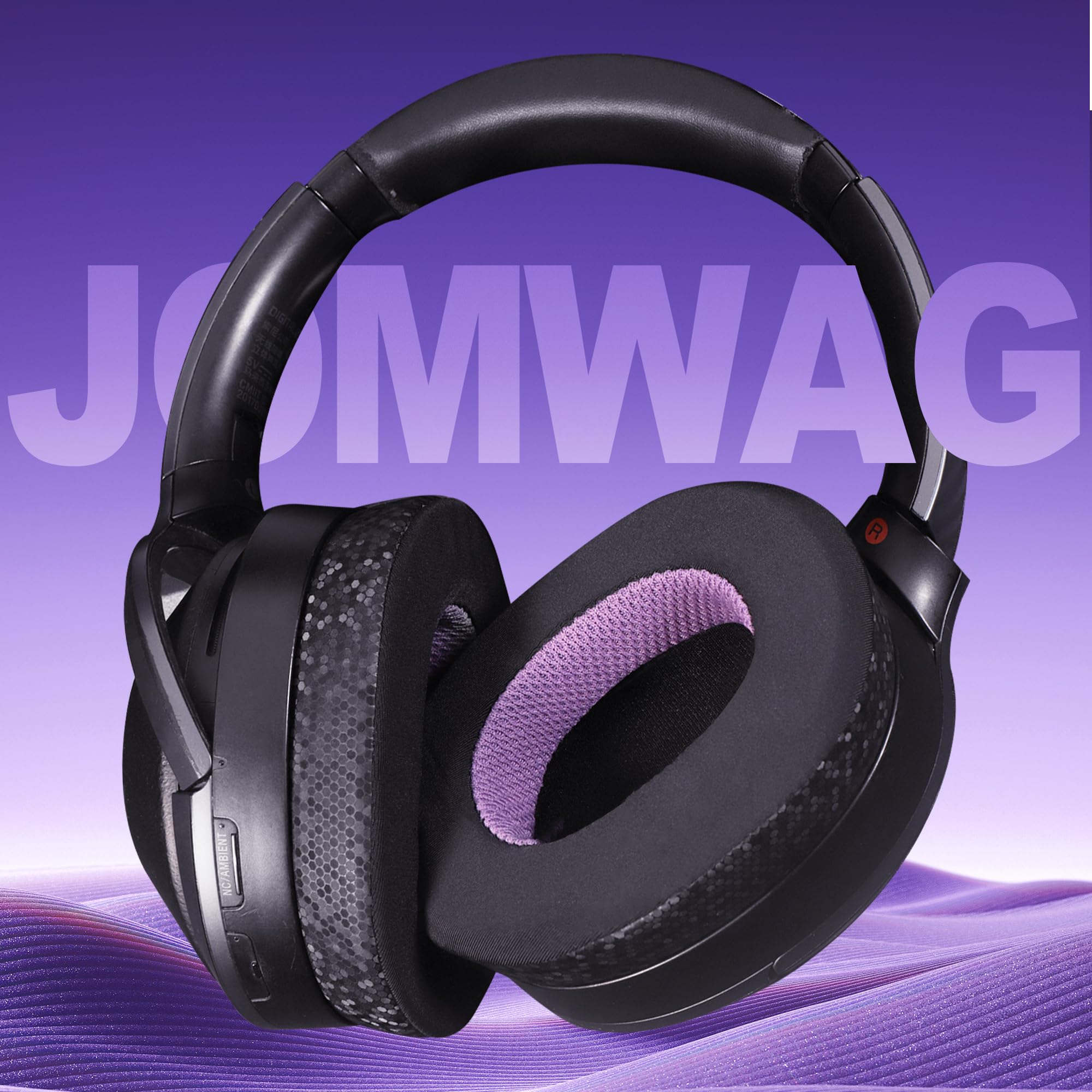 Magic Ice Gel Almohadillas de repuesto para auriculares WH-1000XM2/MDR-1000X (negro/morado)