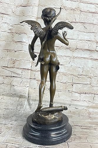 Miniatura 5 de Think Bronze - Estatua de arte de bella talla de bronce occidental Cupido Dios del amor y la belleza