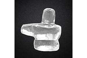 Shiva Quartz Crystal 7 Chakras Shivling for Pooja Décor