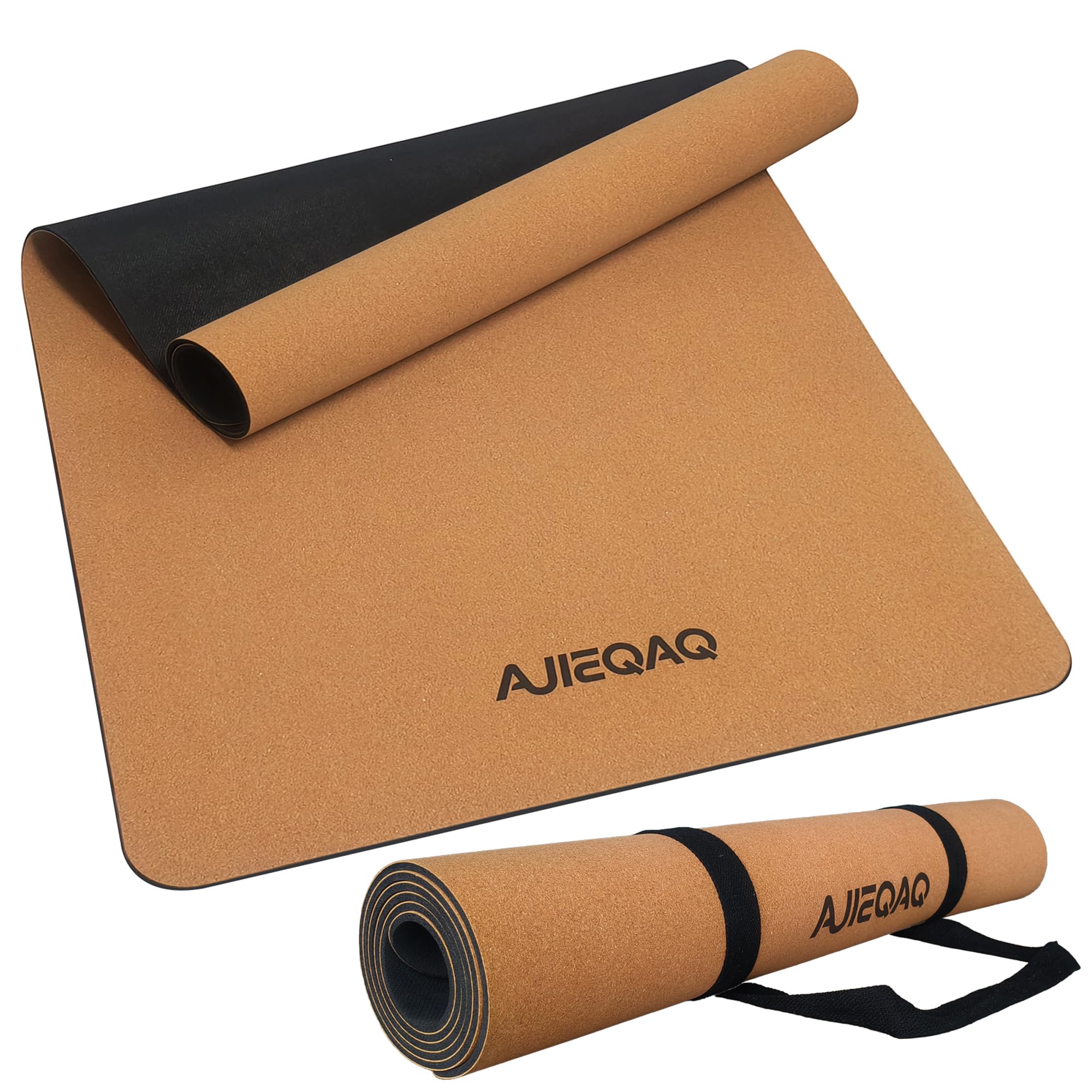 Premium Kork Yogamatte aus Naturkautschuk - Extra Breit (183x80 cm) & 5mm Dick - Rutschfeste XXL Fitnessmatte für Yoga, Pilates & Gymnastik - Gelenkschonend & Formstabil