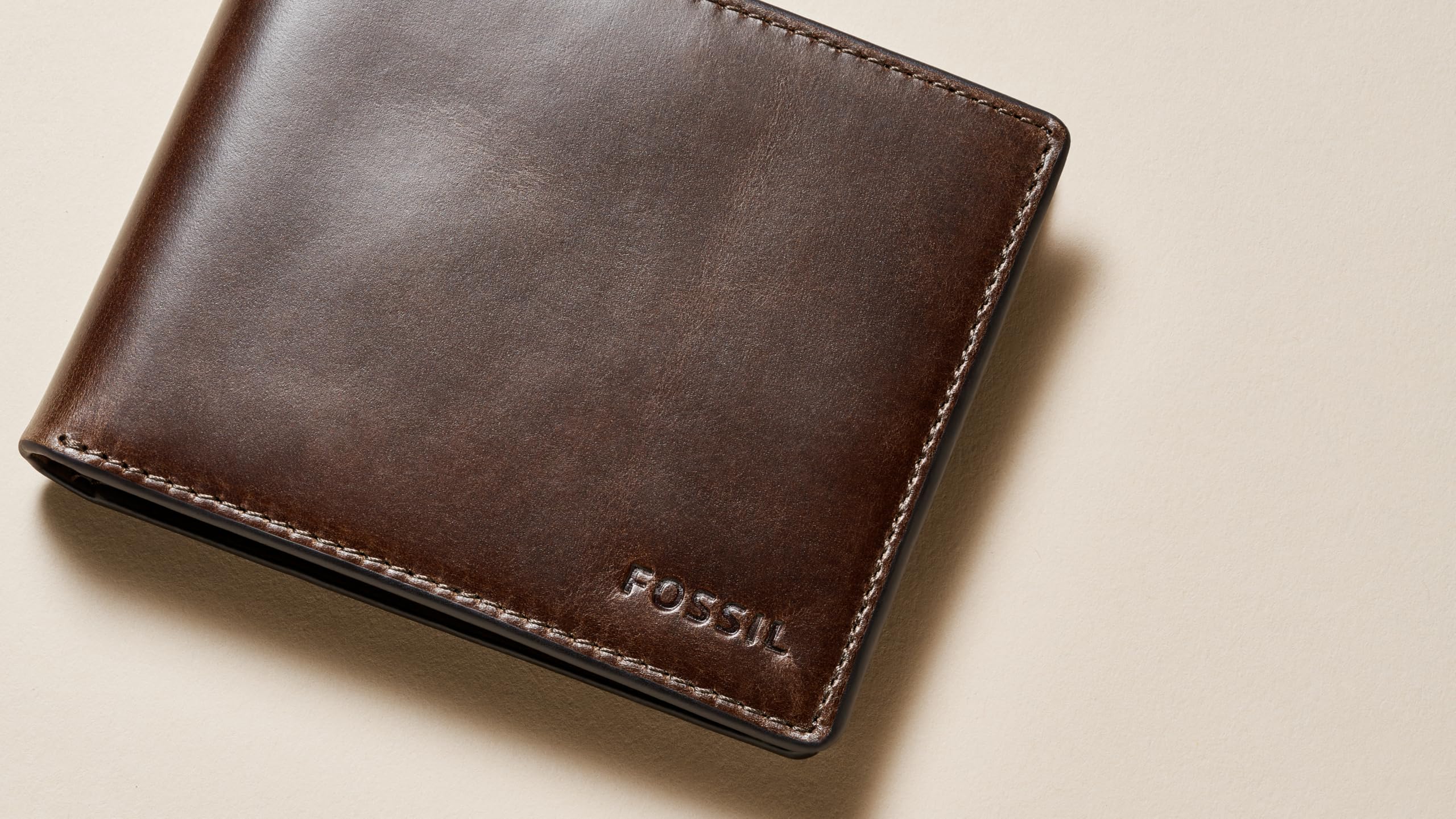 Fossil Men's Derrick RFID-Blocking Leather Bifold Wallet with Flip ID Window for Men