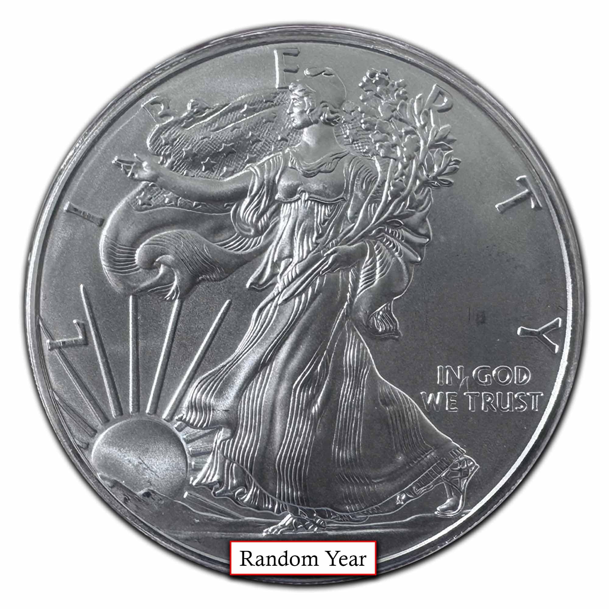 Generic 1 oz American Silver Eagle ASE (RANDOM YEAR 1986-2024+) in capsule