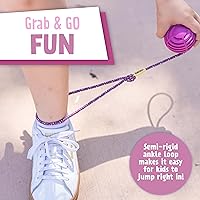 Vista 4 de Just Jump It Tobillo Skip Ball Rueda Plegable Saltar Cuerda para Niños Equipo de Ejercicio y Juguete de Agilidad - Rosa