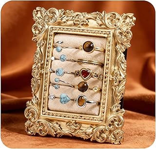 Vintage 14K Gold Plated Square Ring Holder for Women - Jewelry Display S...