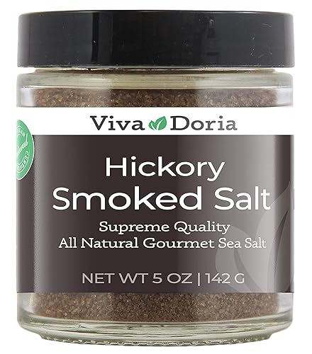 Sal ahumada del mar de Hickory grano fino sal Hickorywood
