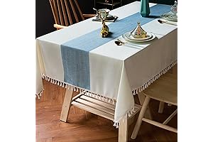 2 Seater Kitchen Table Set with Deep Dream Embroidered Tablecloths