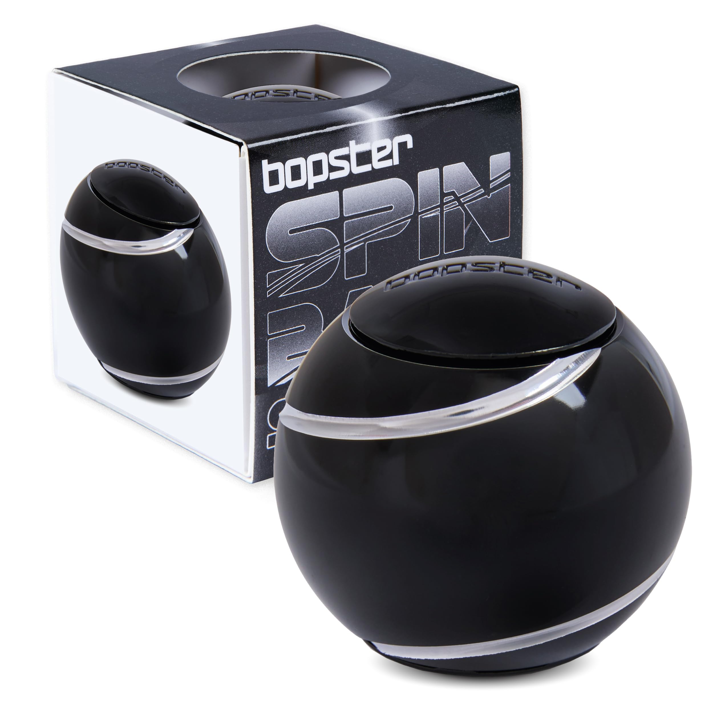 bopster Metal Spin Ball Fidget Desk Toy Hand Spinner best fidget toys for children, teens, kidults and adults for anxiety, stress relief and autism (Black)