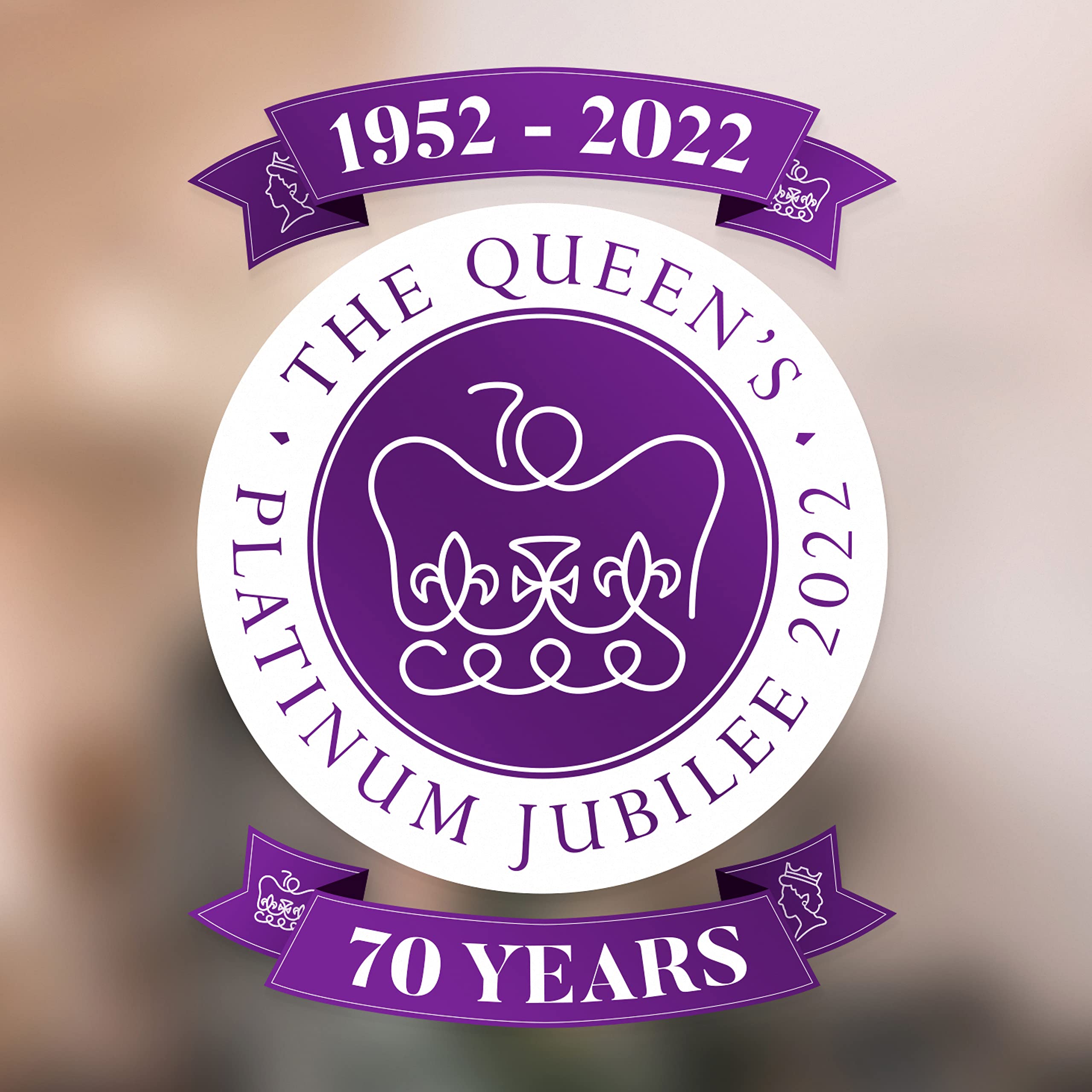 Buy Queens Jubilee 2022 Decorations Window Sticker for Glass Official