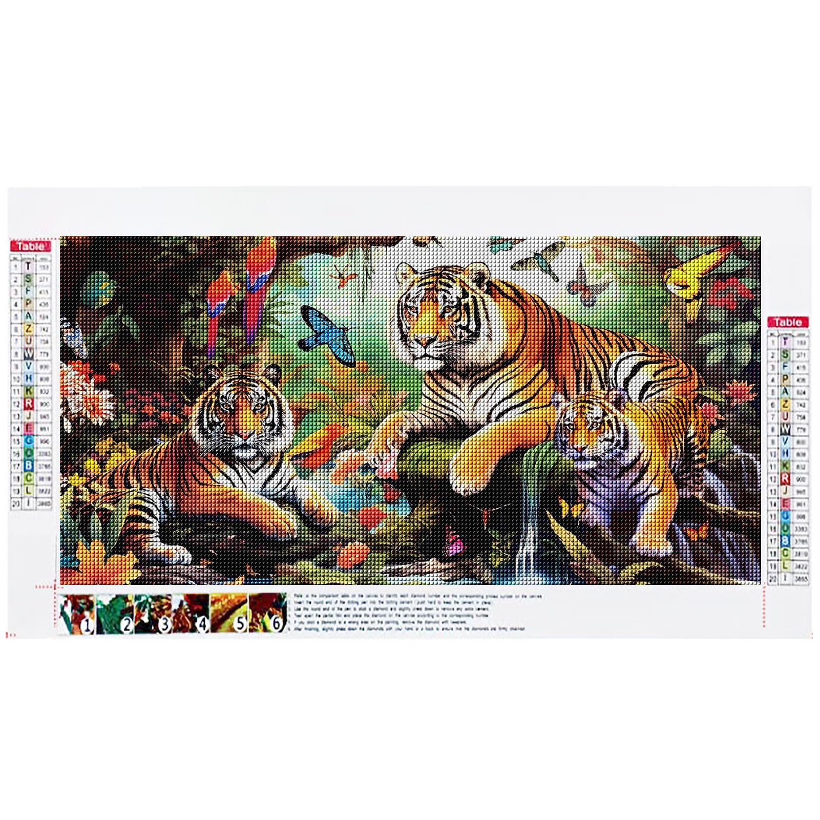 Diamond Painting XXL Set Für Erwachsene – 5D Diamantbild, 120x50 Cm, Full Drill, Inkl. Zubehör, DIY Deko